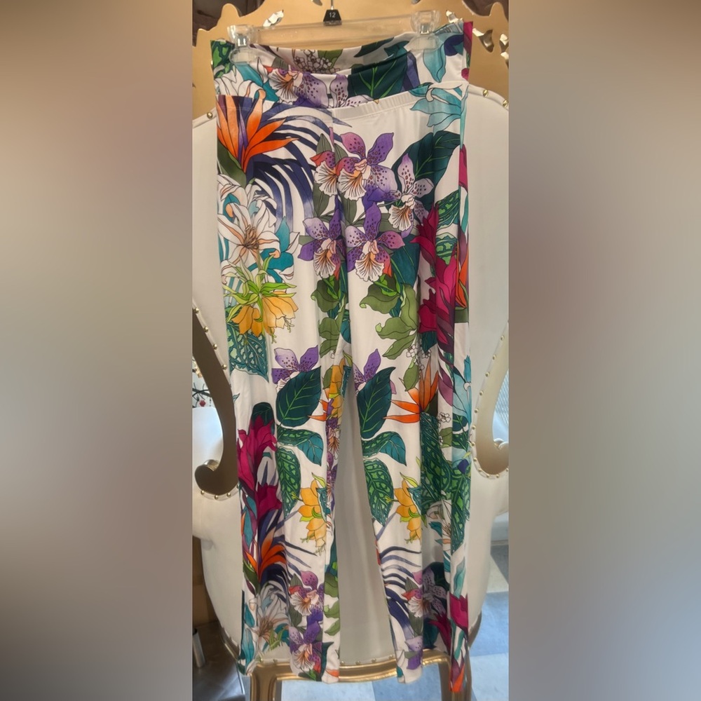 Trina Turk “Amazonia” Roll-Top Swim Coverup Pants